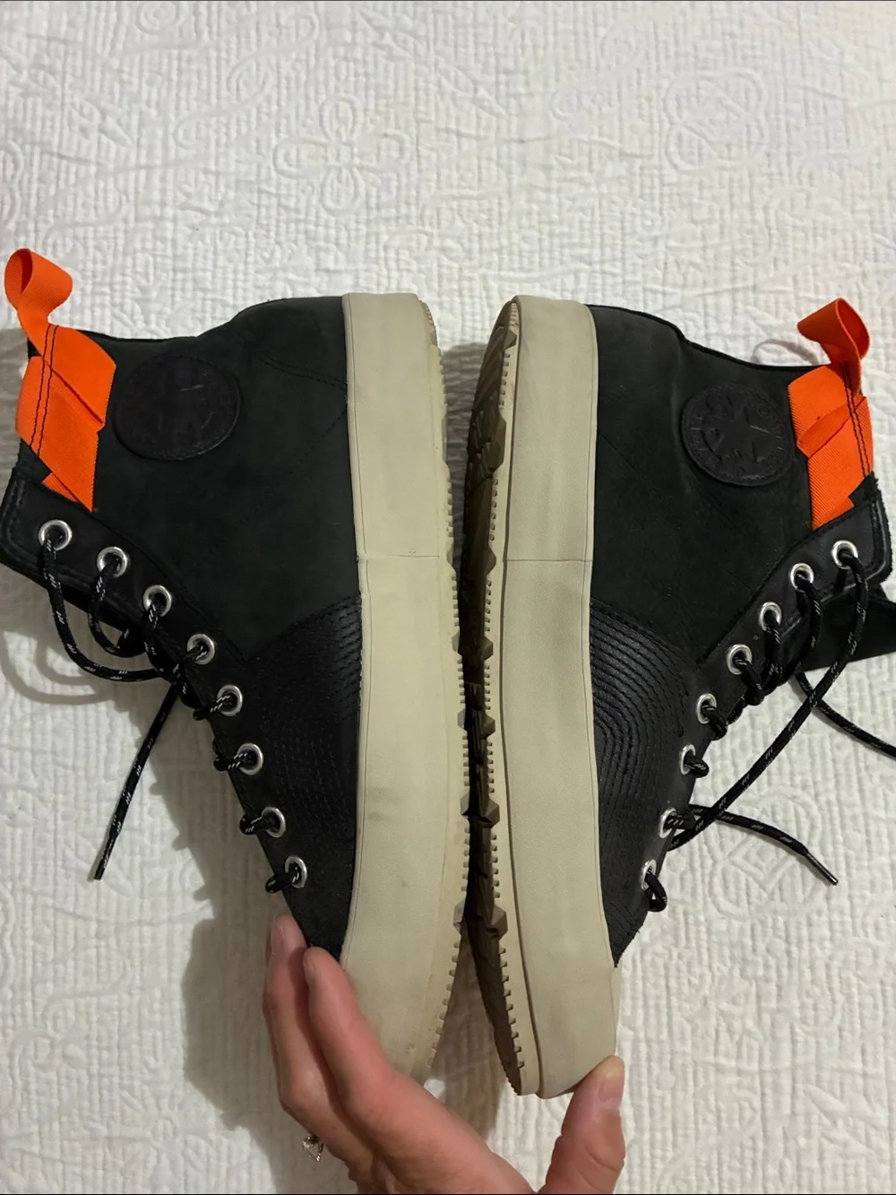 Converse Unisex Chuck 70 Explore Waterproof Sneaker Black/Orange/String 171439C - Picture 3 of 11